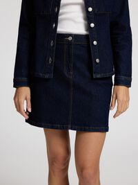 JEANS MINIROCK, Dark Blue Denim, highres