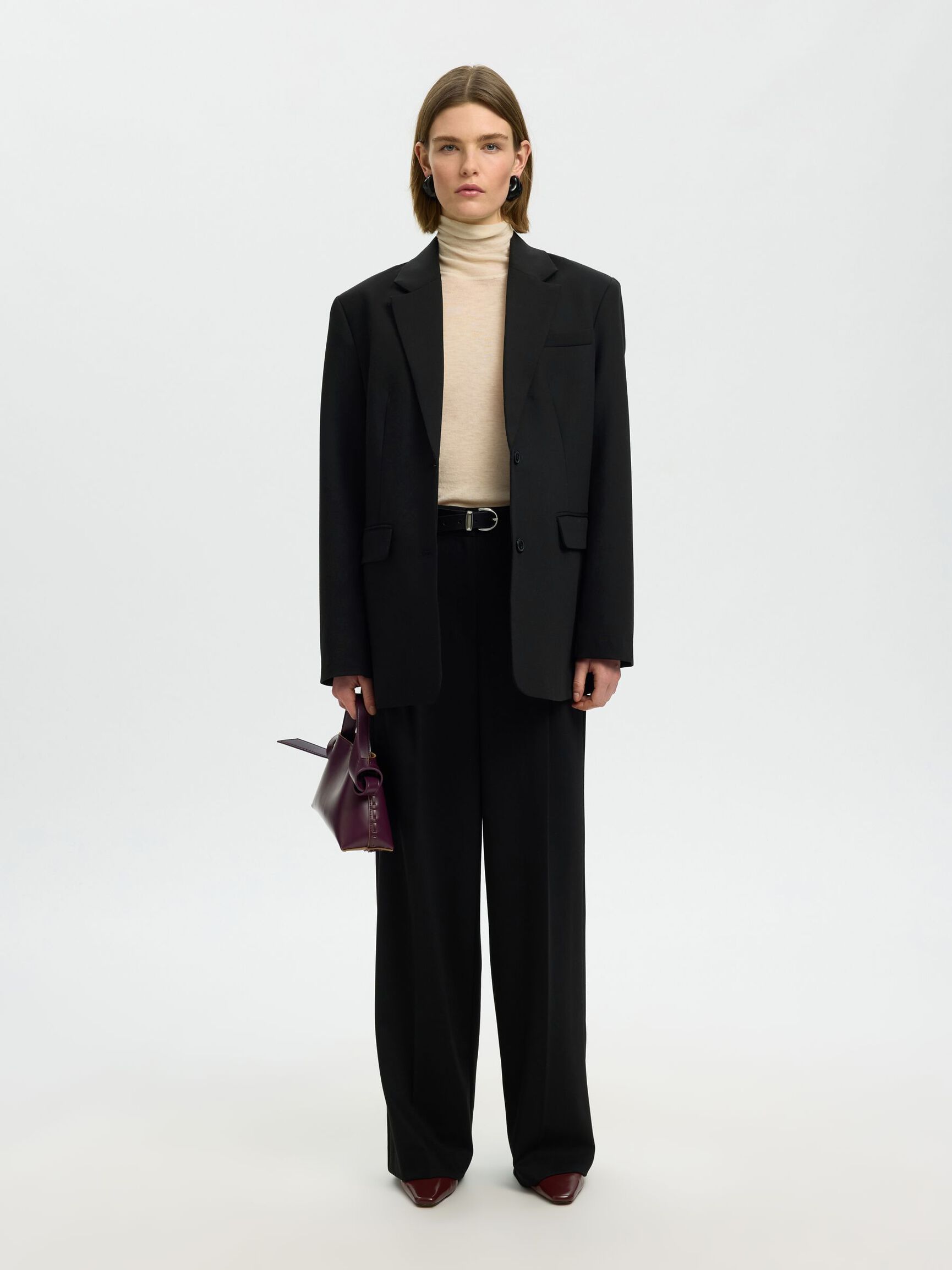 OVERSIZED BLAZER, Black, highres