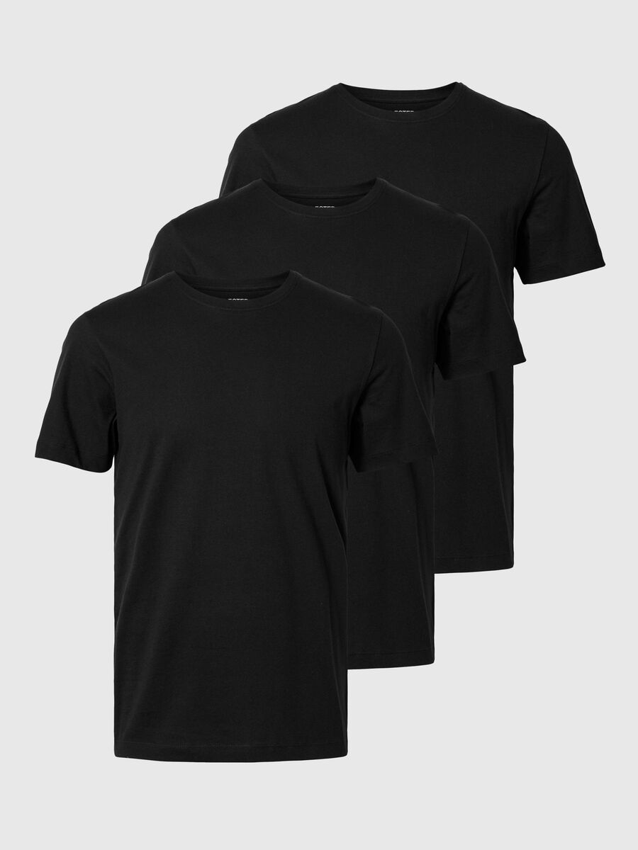 Selected 3-PACK KATOEN T-SHIRT, Black, highres - 16094134_Black_001.jpg
