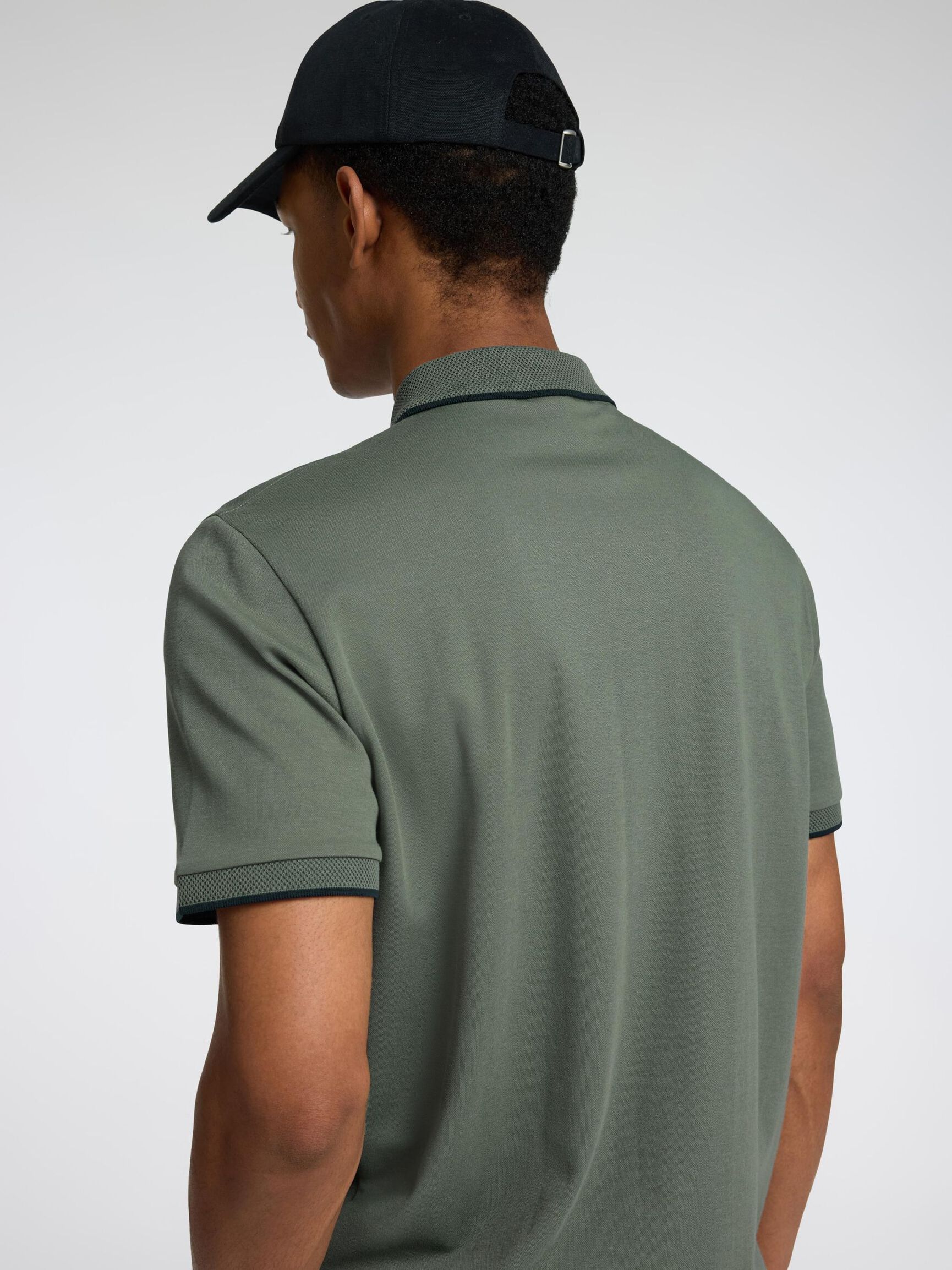 MANCHES COURTES POLO, Agave Green, highres