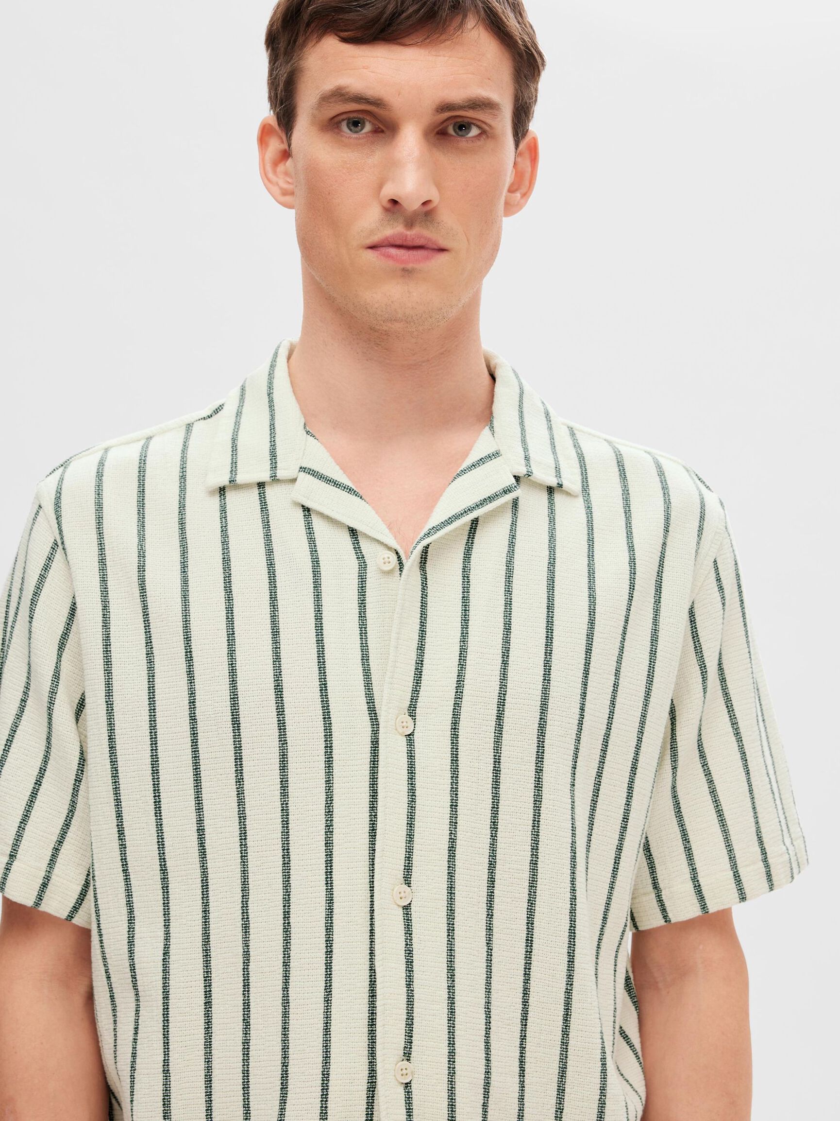 COTTON SHORT SLEEVED SHIRT, Eden, highres