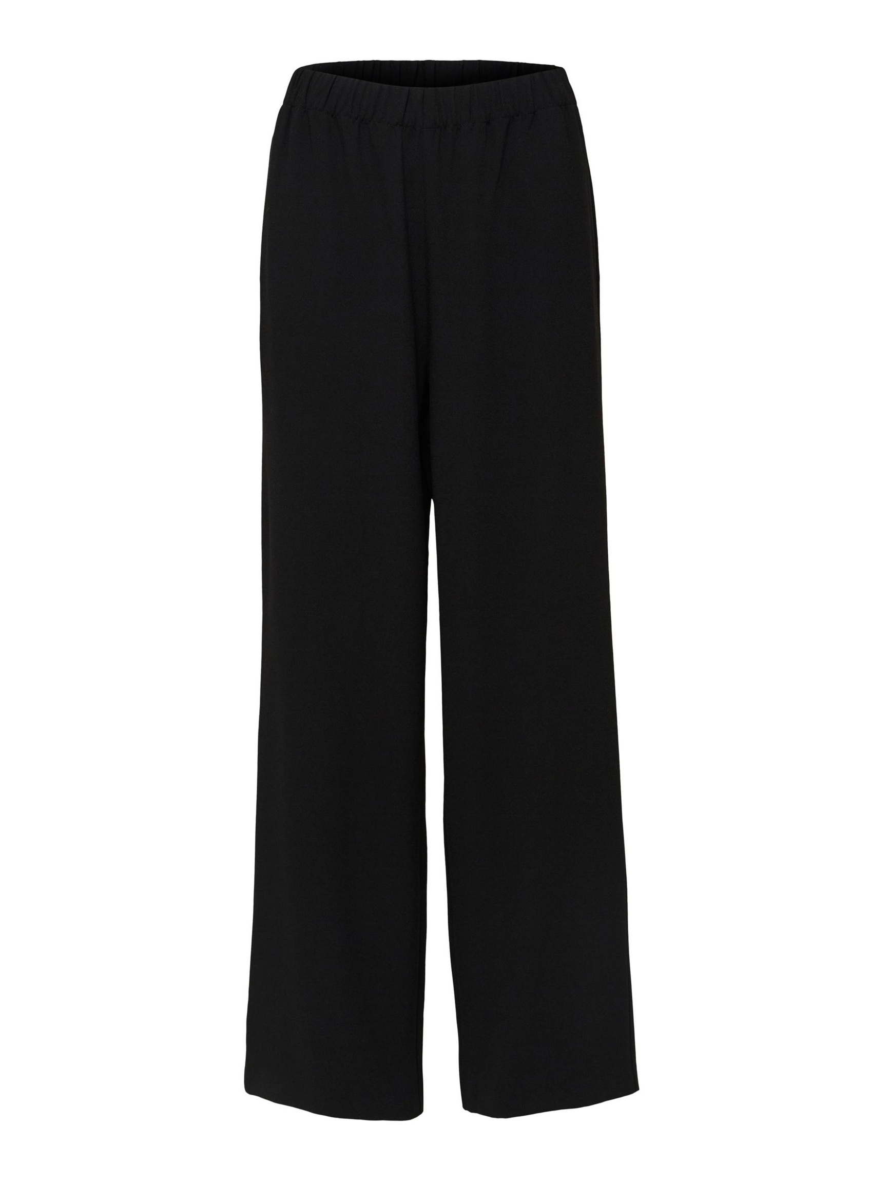 PANTALONI GAMBA AMPIA, Black, highres