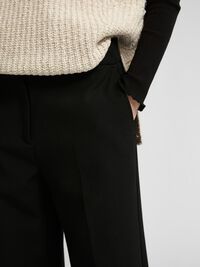 VÆVET BUKSER, Black, highres