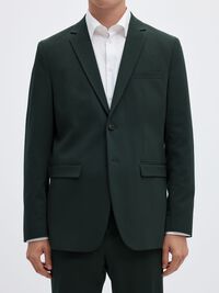 VISCOSE BLEND SLIM FIT BLAZER, Forest Night, highres