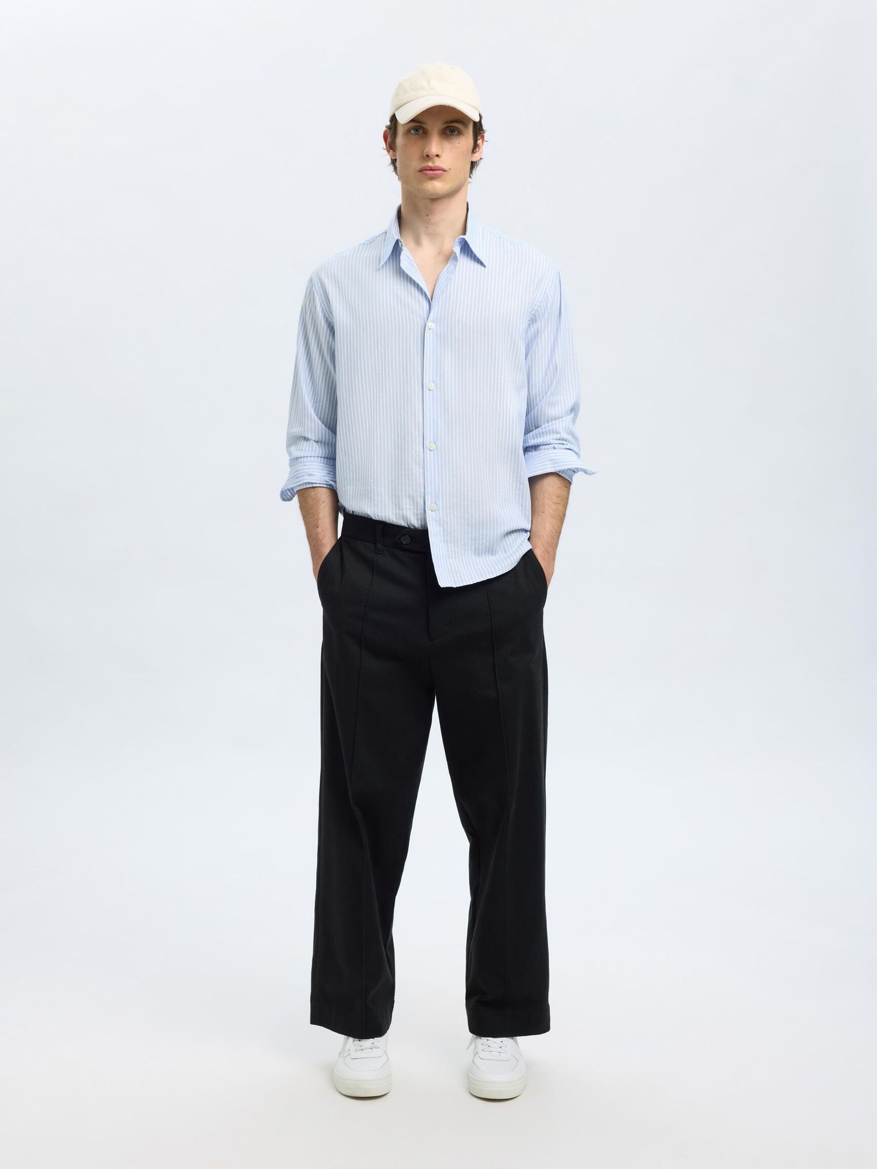 RELAXED FIT  SHIRT, Light Blue, highres