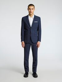 SLIM FIT SUIT TROUSERS, Dark Navy, highres