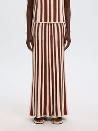 MAXI KNITTED SKIRT, Birch, highres