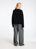 Selected WOOL BLEND KNITTED CARDIGAN, Black, highres - 16096553_Black_004.jpg