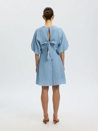 SHORT SLEEVED MINI DRESS, Dusty Blue, highres