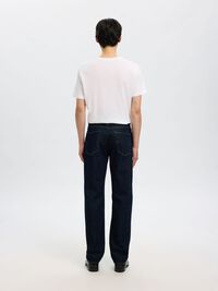 196 JEAN DROIT, Dark Blue Denim, highres