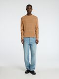 Selected 100% MERINO WOOL CREWNECK JUMPER, Chipmunk, highres - 16097826_Chipmunk_005.jpg