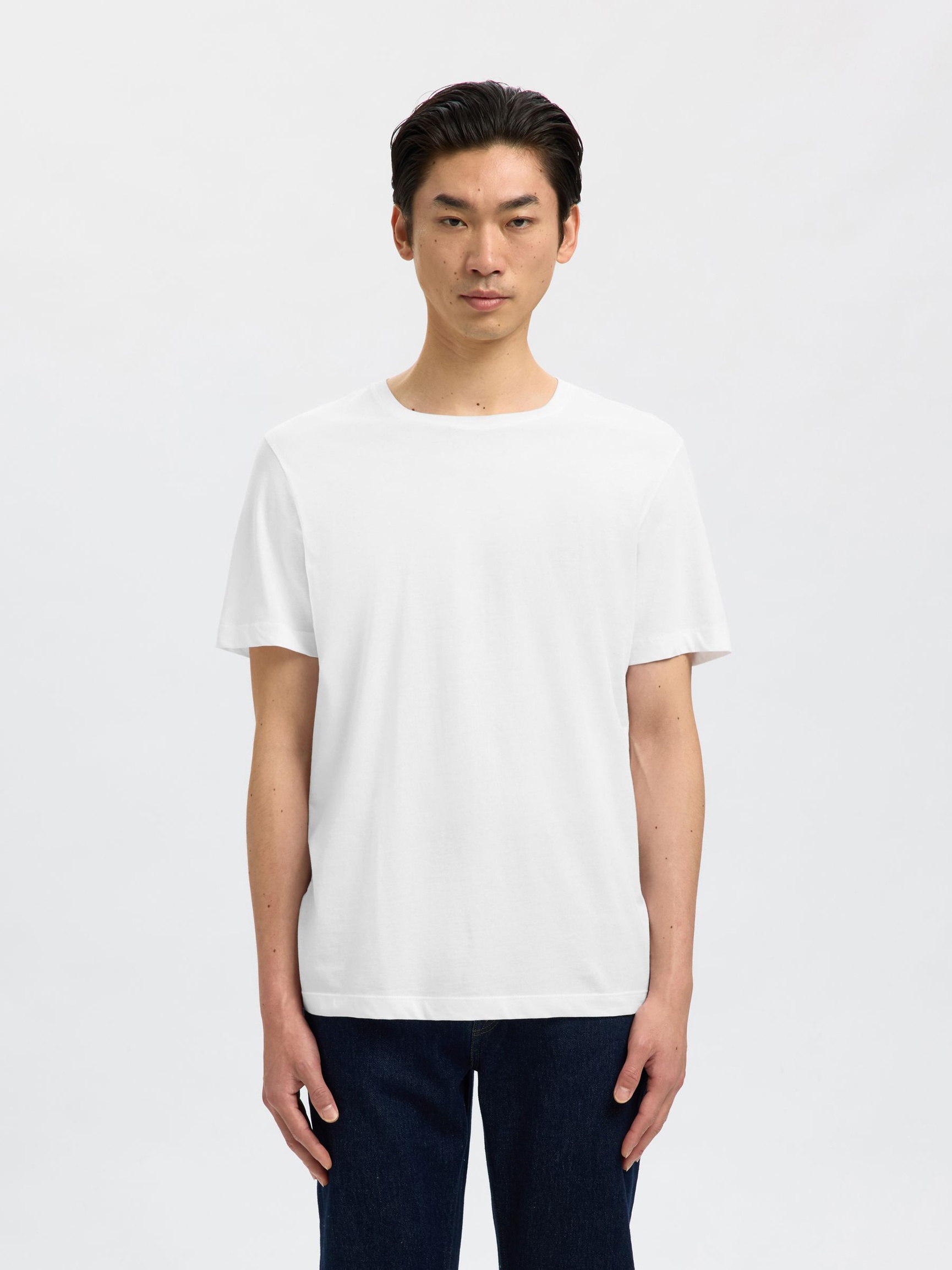 3ER-PACK BAUMWOLL T-SHIRT, Bright White, highres