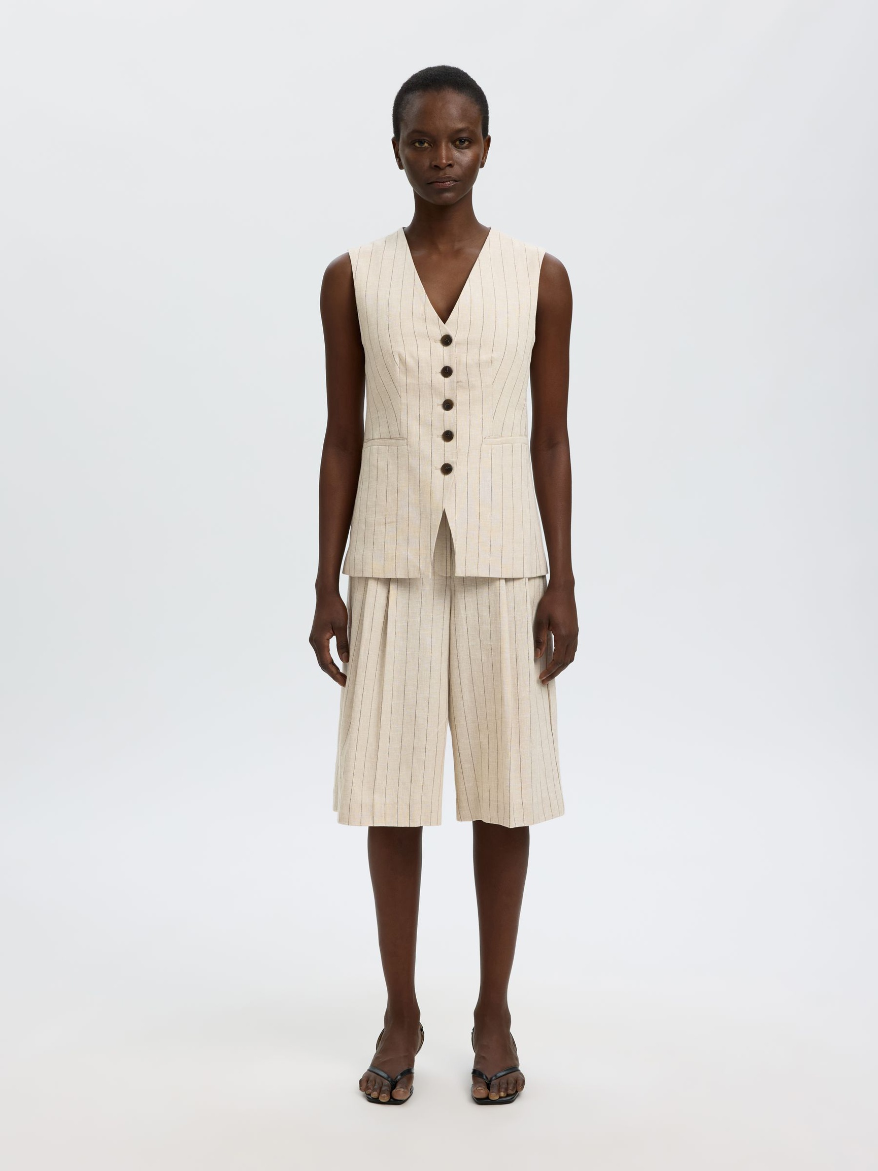 HØRBLANDING VEST, White Pepper, highres