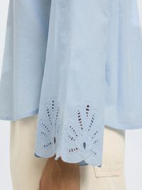 CAMICIA A MANICHE LUNGHE, Cashmere Blue, highres