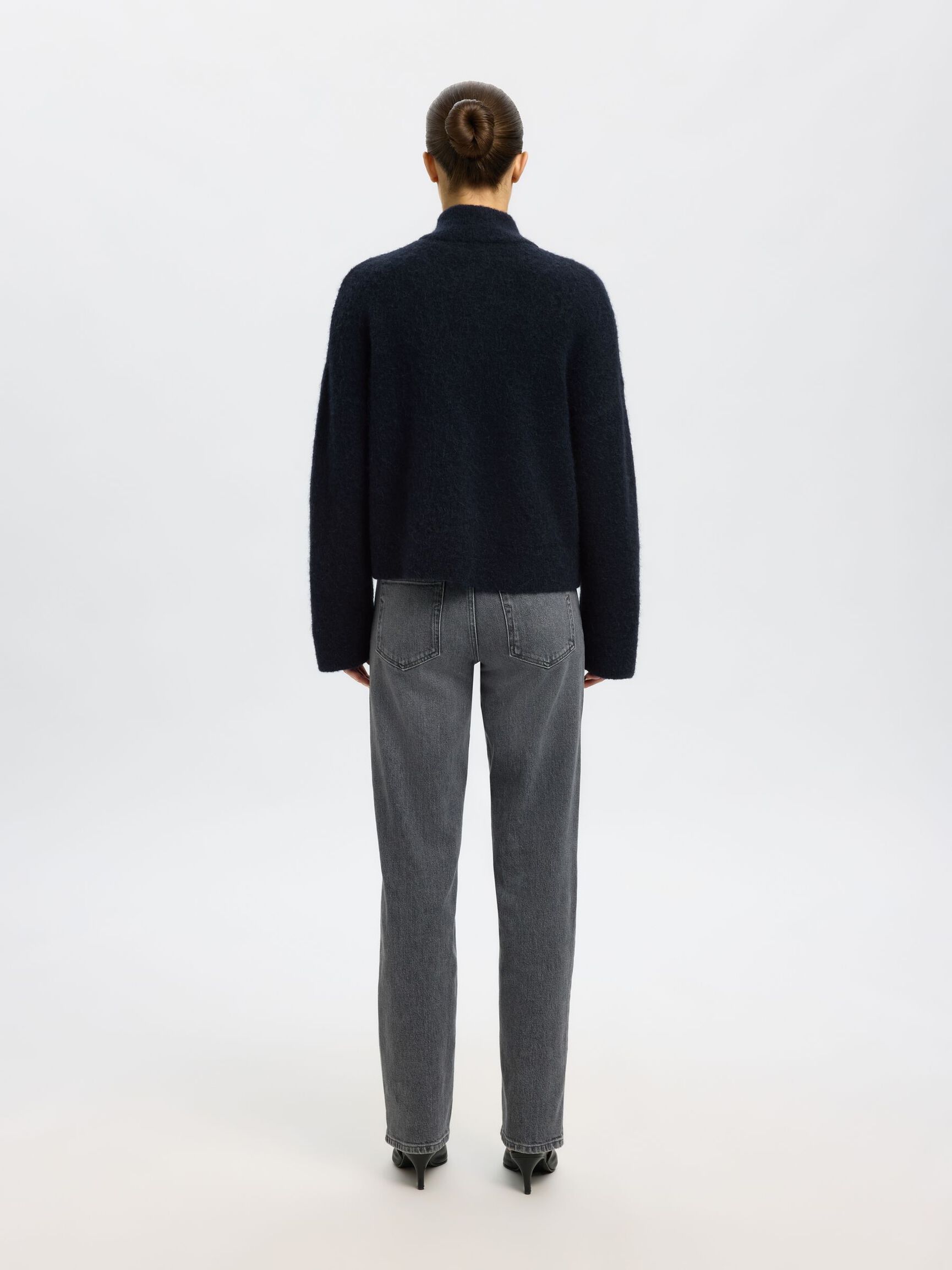 WOOL BLEND CARDIGAN, Dark Sapphire, highres