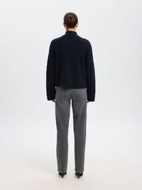 WOOL BLEND CARDIGAN, Dark Sapphire, highres