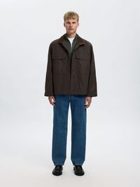 VISCOSE BLEND HALF ZIP SWEATSHIRT, Deep Forest, highres