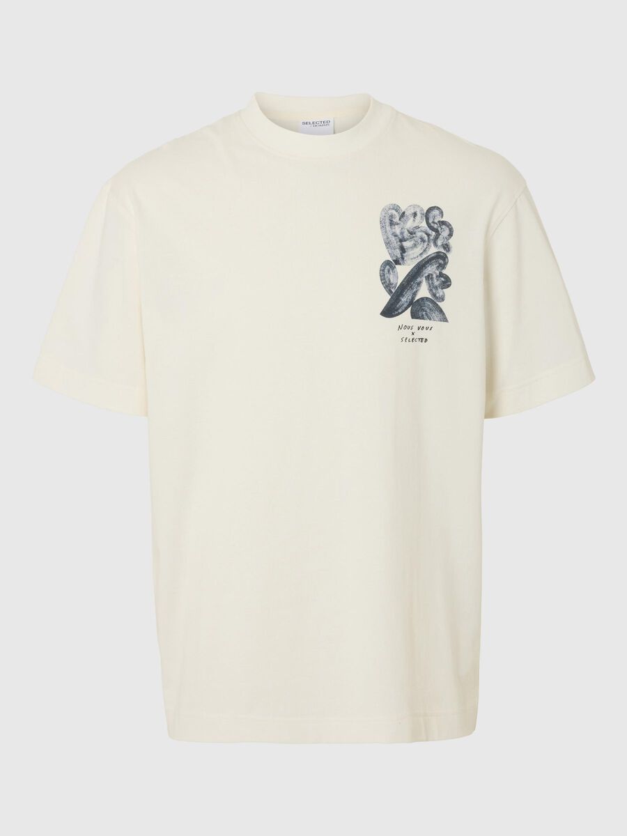 Selected BEDRUKT T-SHIRT, Cloud Dancer, highres - 16097225_CloudDancer_1172830_001.jpg