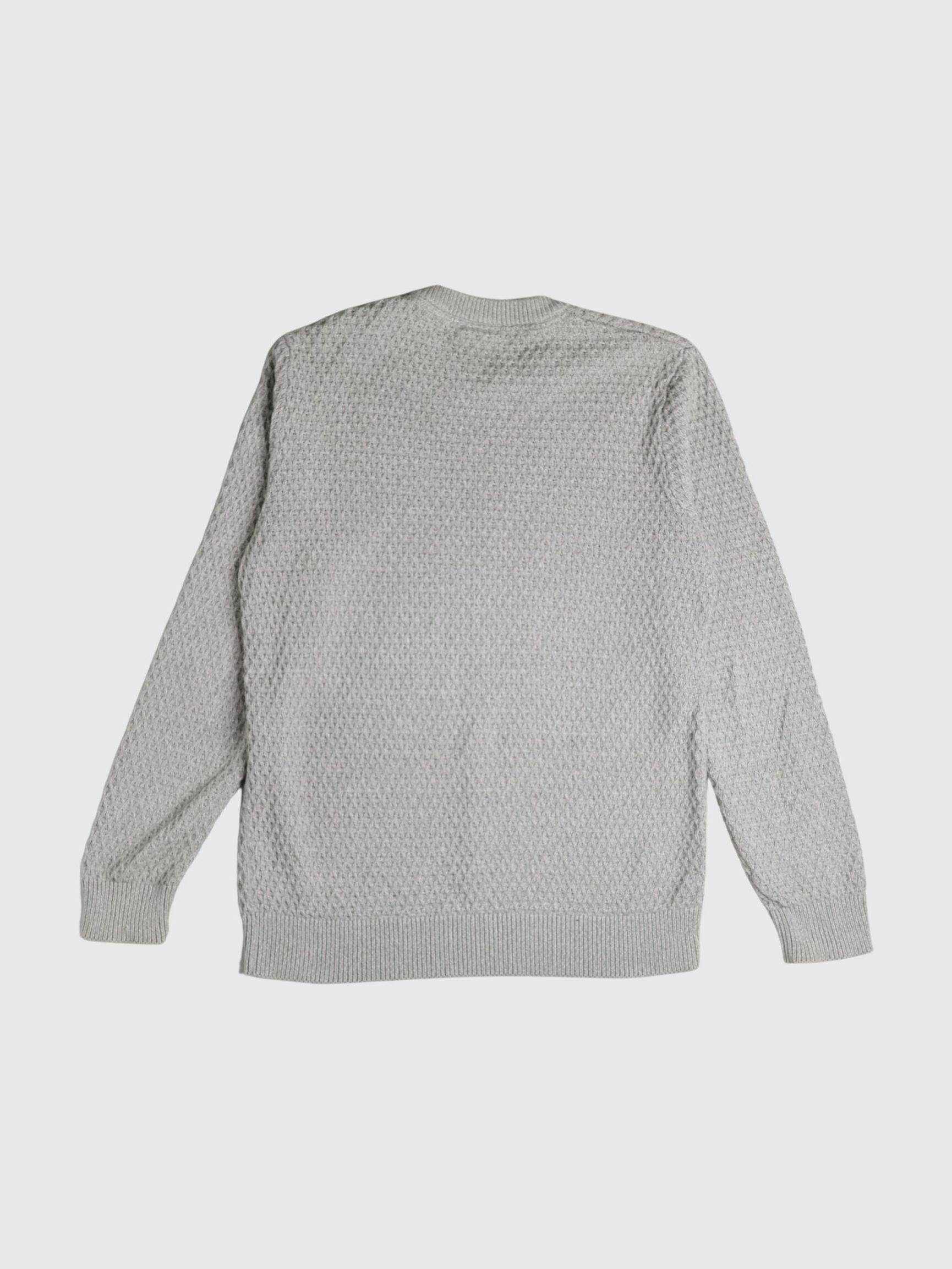 LANGÆRMET STRIKTRØJE, Ghost Gray, highres