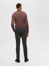 175 COUPE SLIM PANTALON, Grey Melange, highres