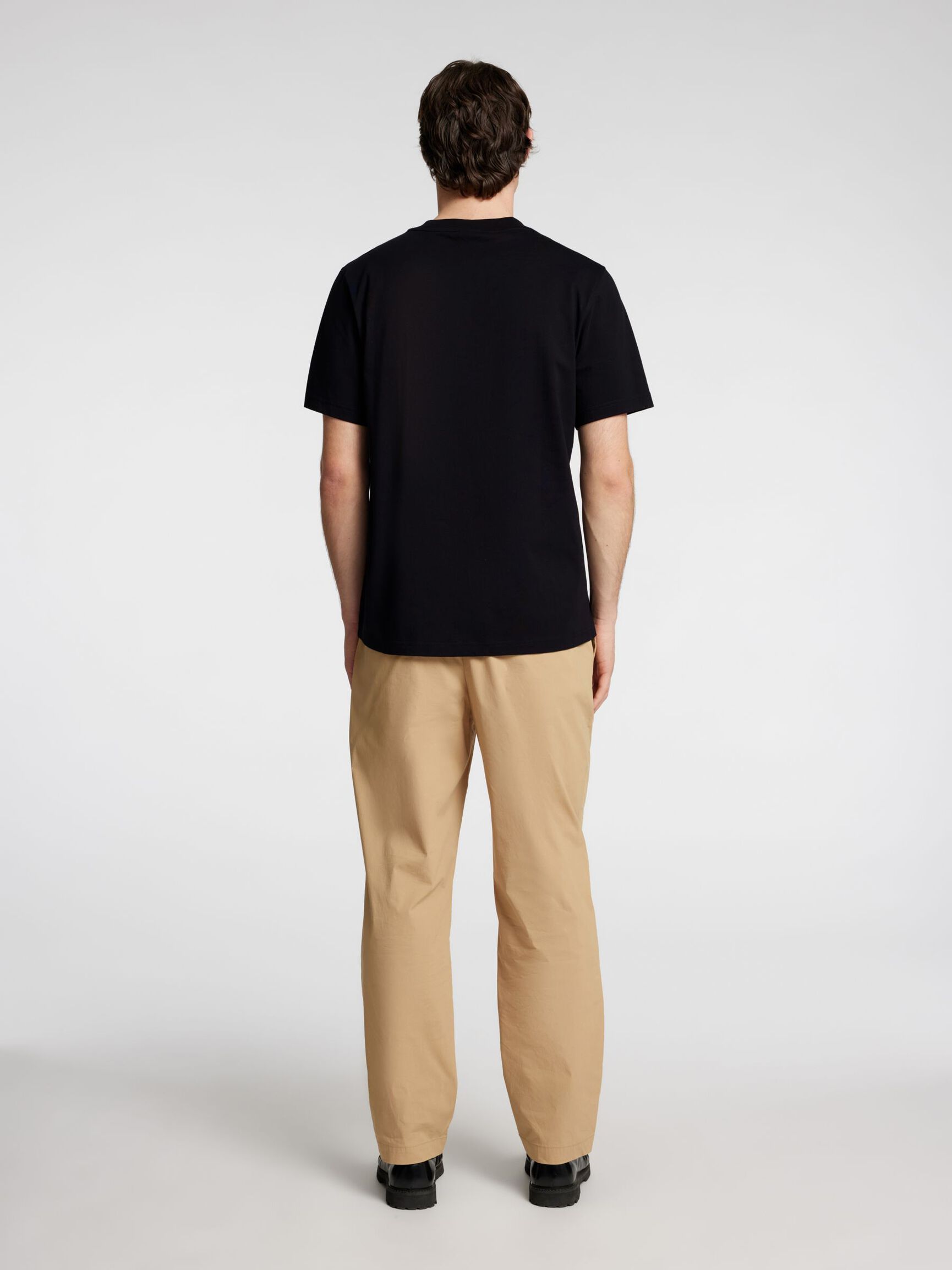 BESTICKTES T-SHIRT, Black, highres