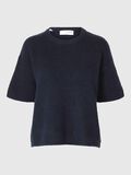Selected SHORT-SLEEVED WOOL BLEND TOP, Dark Sapphire, highres - 16093048_DarkSapphire_1090347_001.jpg