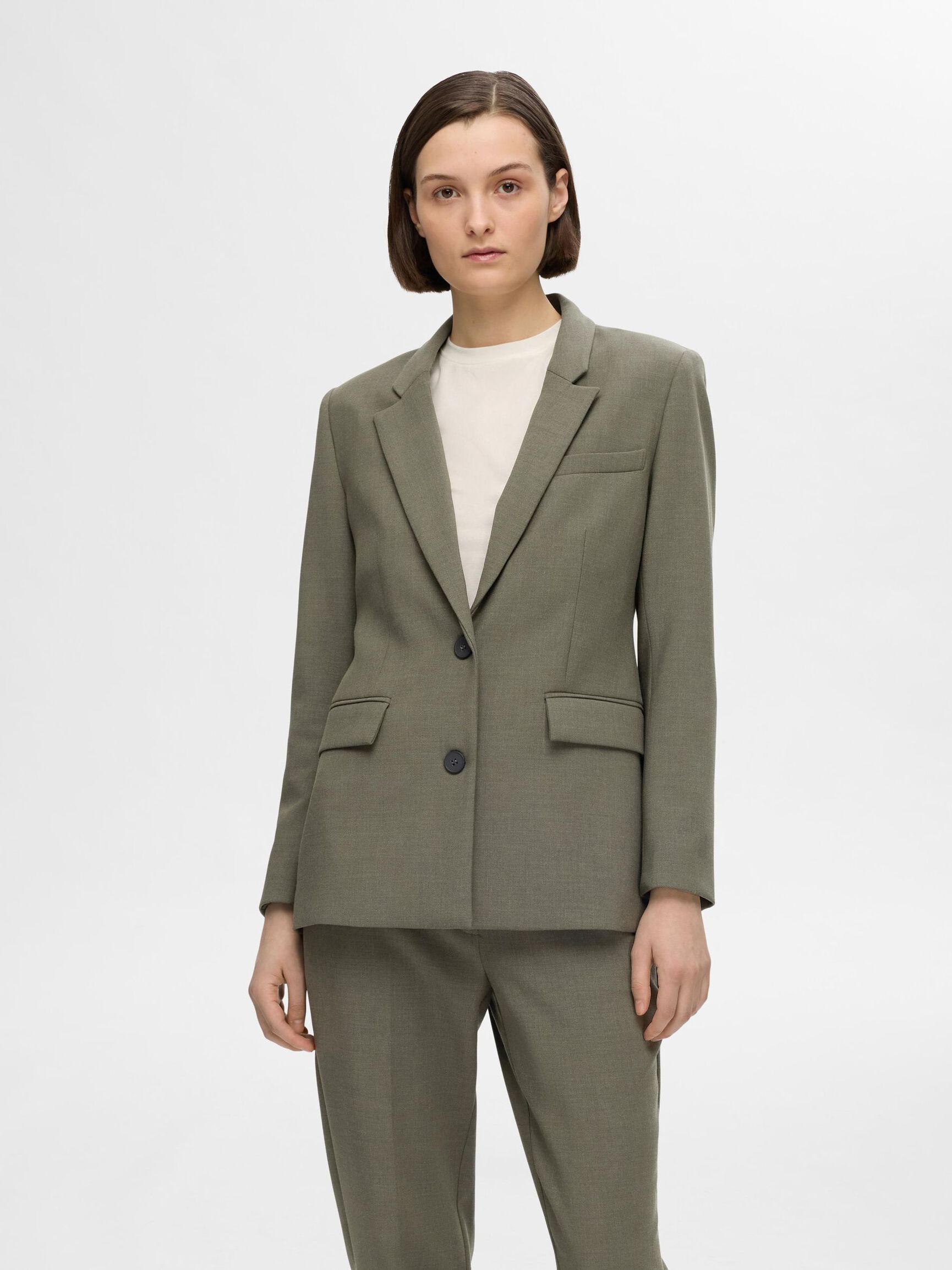 KLASSIEKE PASVORM BLAZER, Kalamata, highres