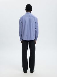 RELAXED FIT STREIFENSHIRT, Medieval Blue, highres