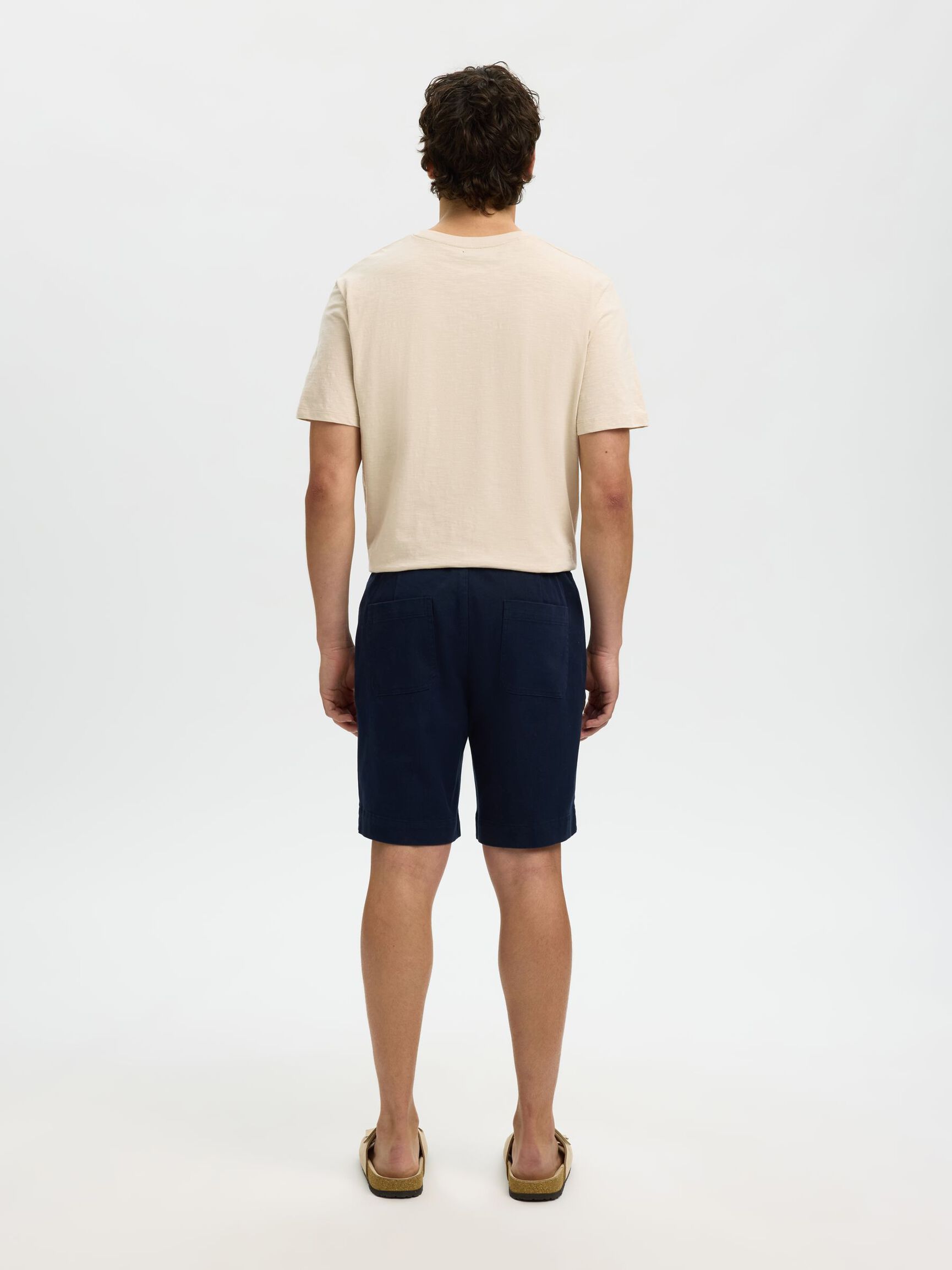 COTTON SLUB T-SHIRT, Oatmeal, highres