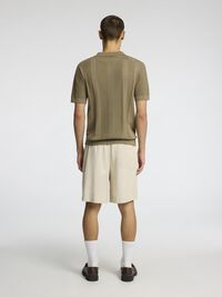 KORTE MOUWEN GEBREIDE POLO, Vetiver, highres