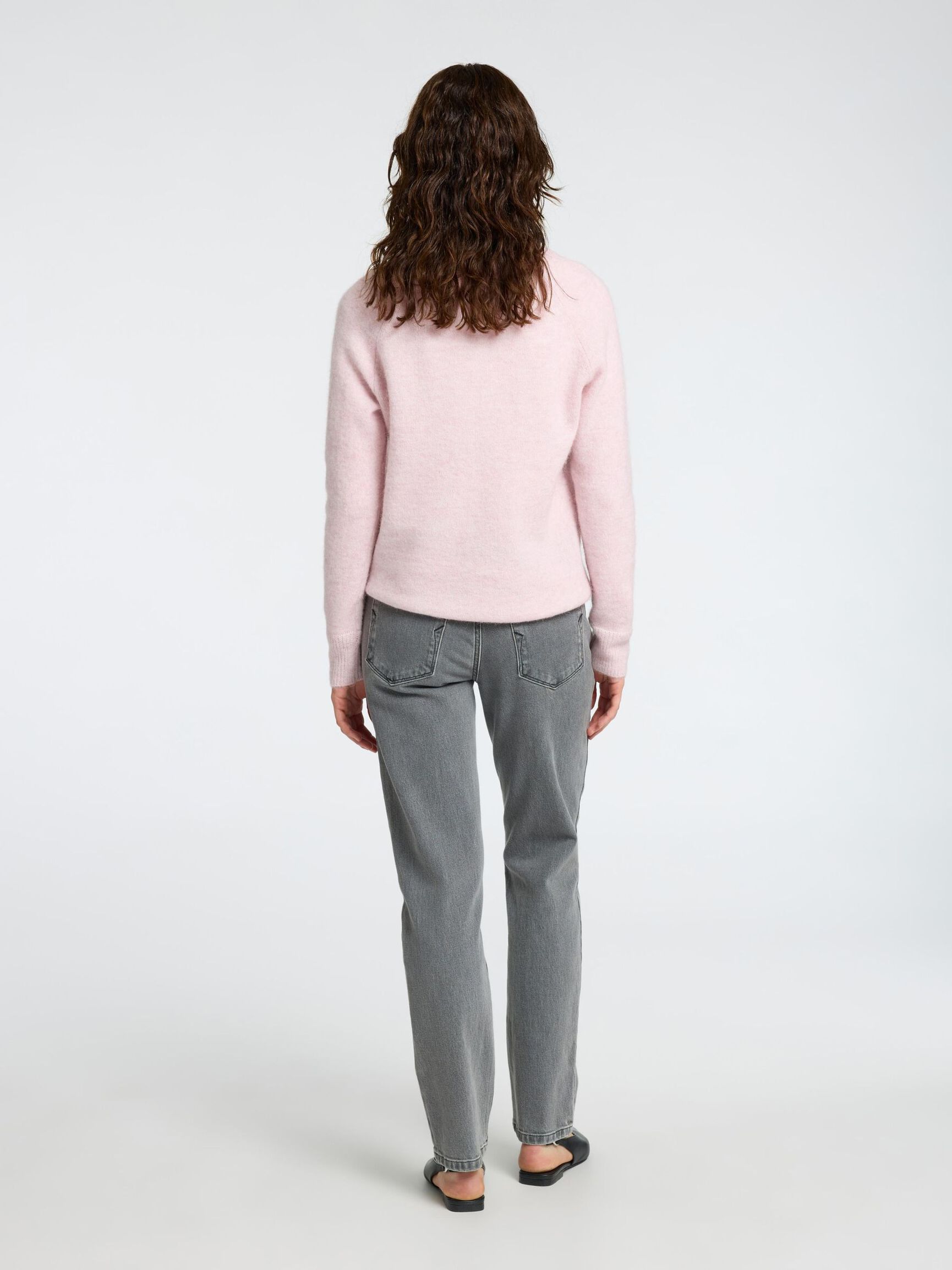 LANGÄRMELIGER STRICKPULLOVER, Bleached Mauve, highres