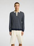 Selected 100% MERINOWOL POLO MET LANGE MOUWEN, Outer Space, highres - 16098863_OuterSpace_1209031_003.jpg