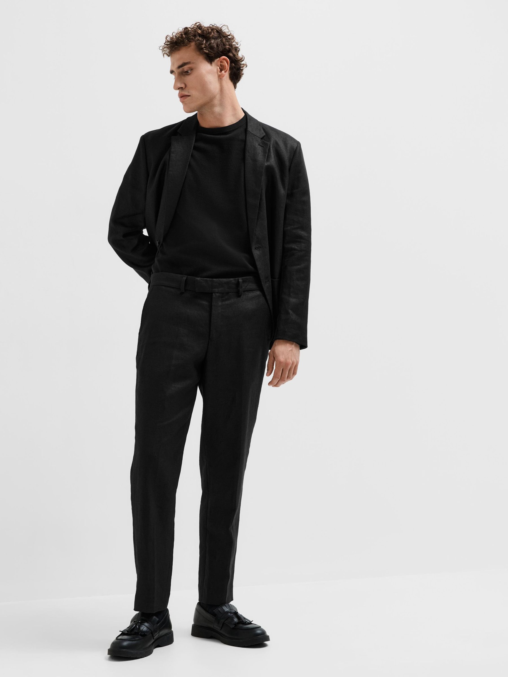 100% HEMP TROUSERS, Black, highres