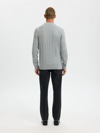 PULLOVER A MAGLIA, Medium Grey Melange, highres