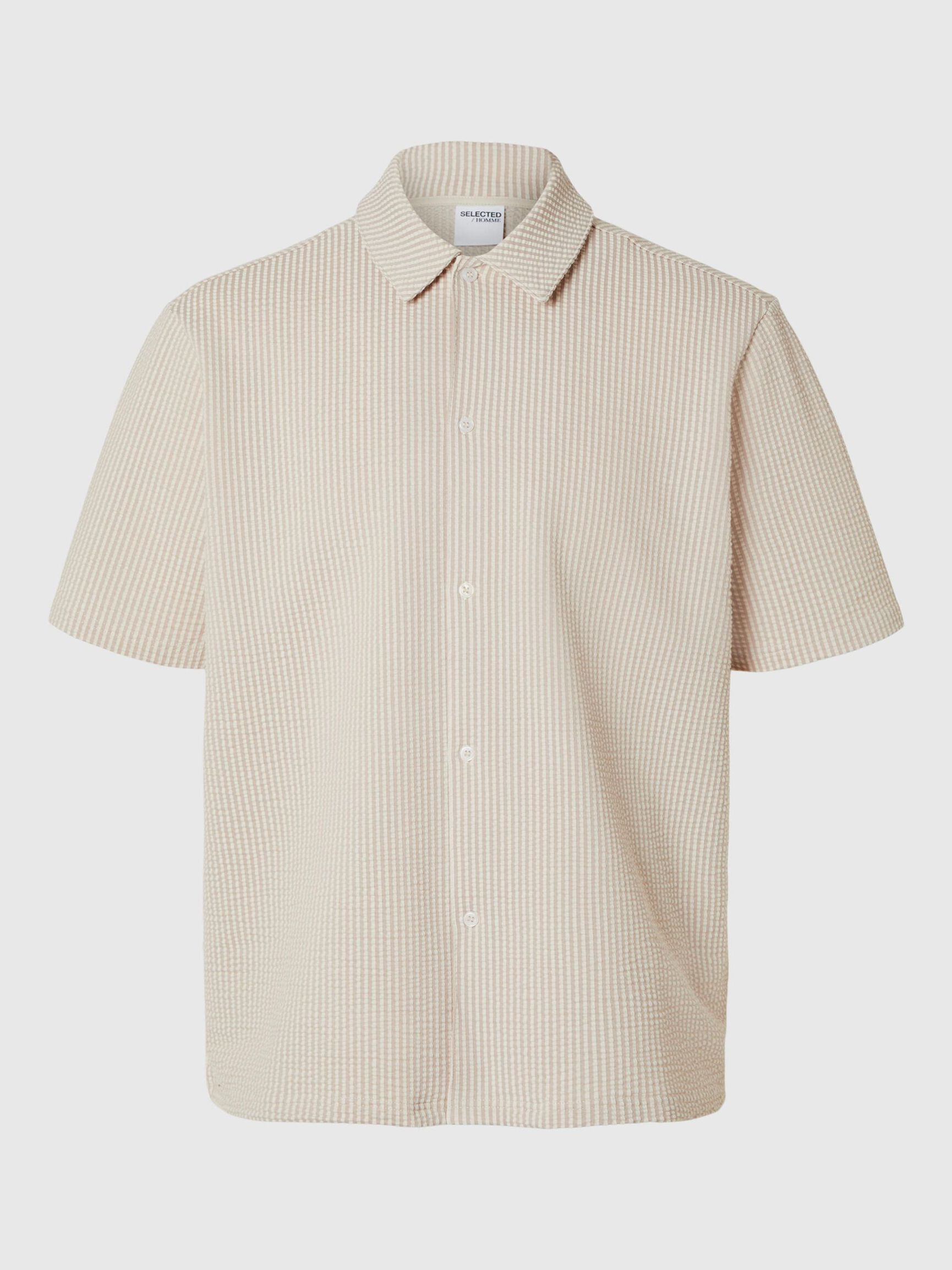 SEERSUCKER CHEMISE À MANCHES COURTES, Desert Taupe, highres