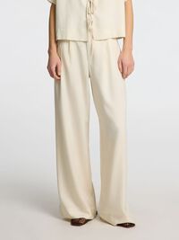 MID-WAIST WIDE LEG BROEK, Birch, highres