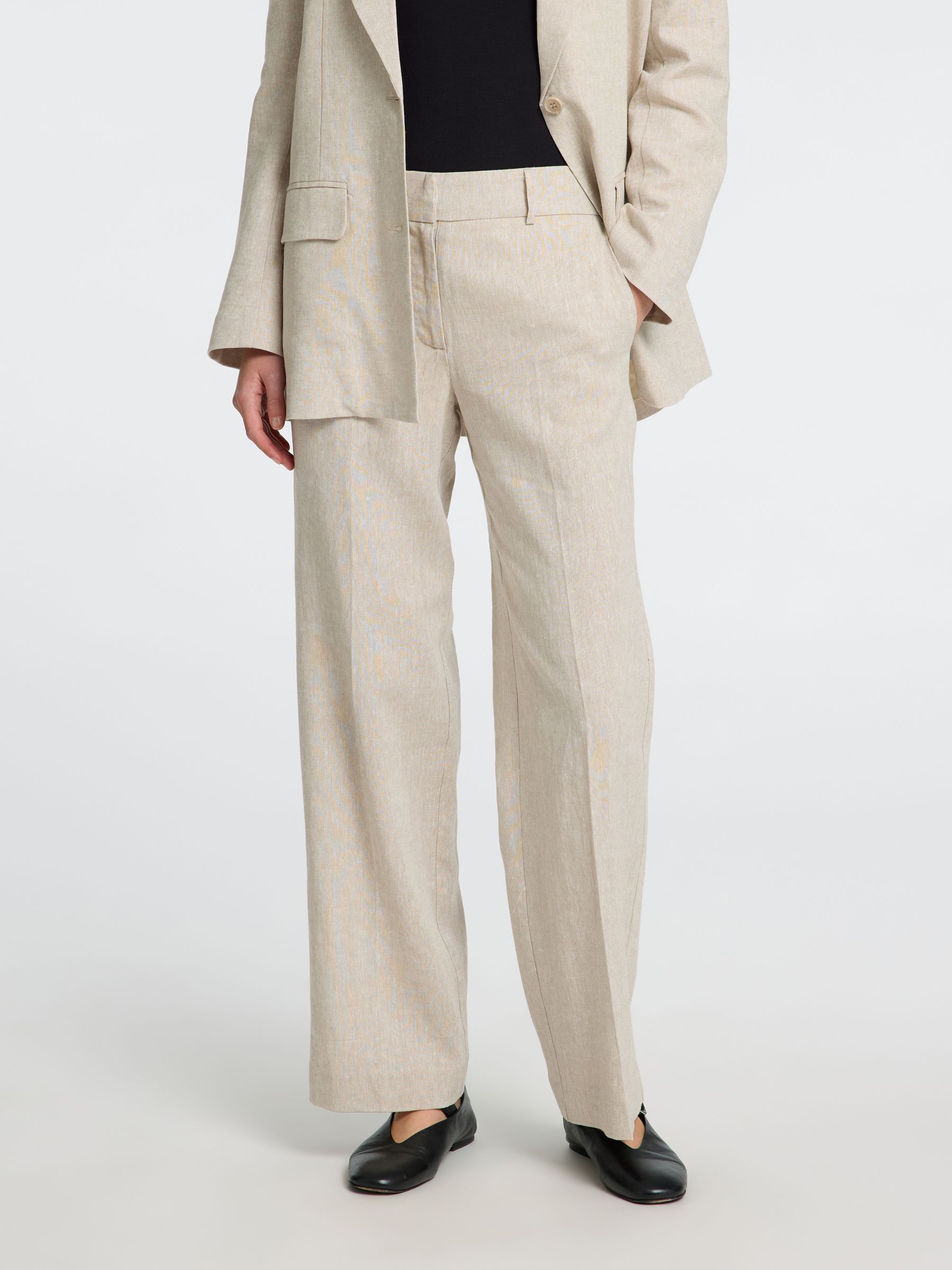 TAILORED WIDE-LEG TROUSERS, Nomad, highres