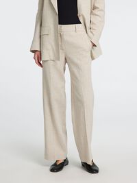 TAILORED WIDE-LEG TROUSERS, Nomad, highres