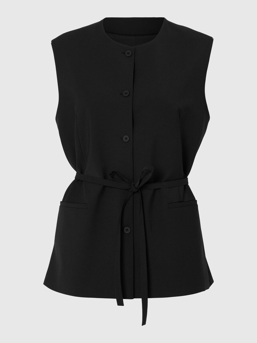 Selected TAILORED GILET, Black, highres - 16096833_Black_001.jpg