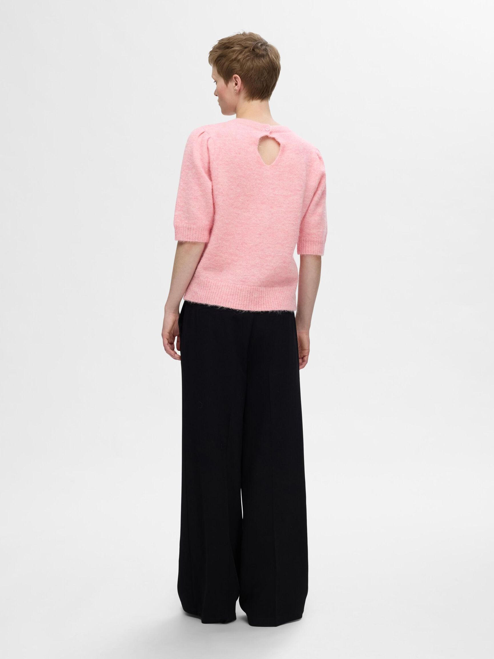 WOLMIX TOP MET KORTE MOUWEN, Peony, highres