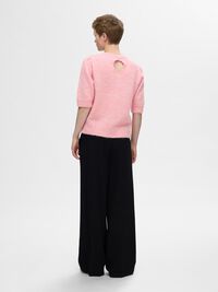WOLMIX TOP MET KORTE MOUWEN, Peony, highres
