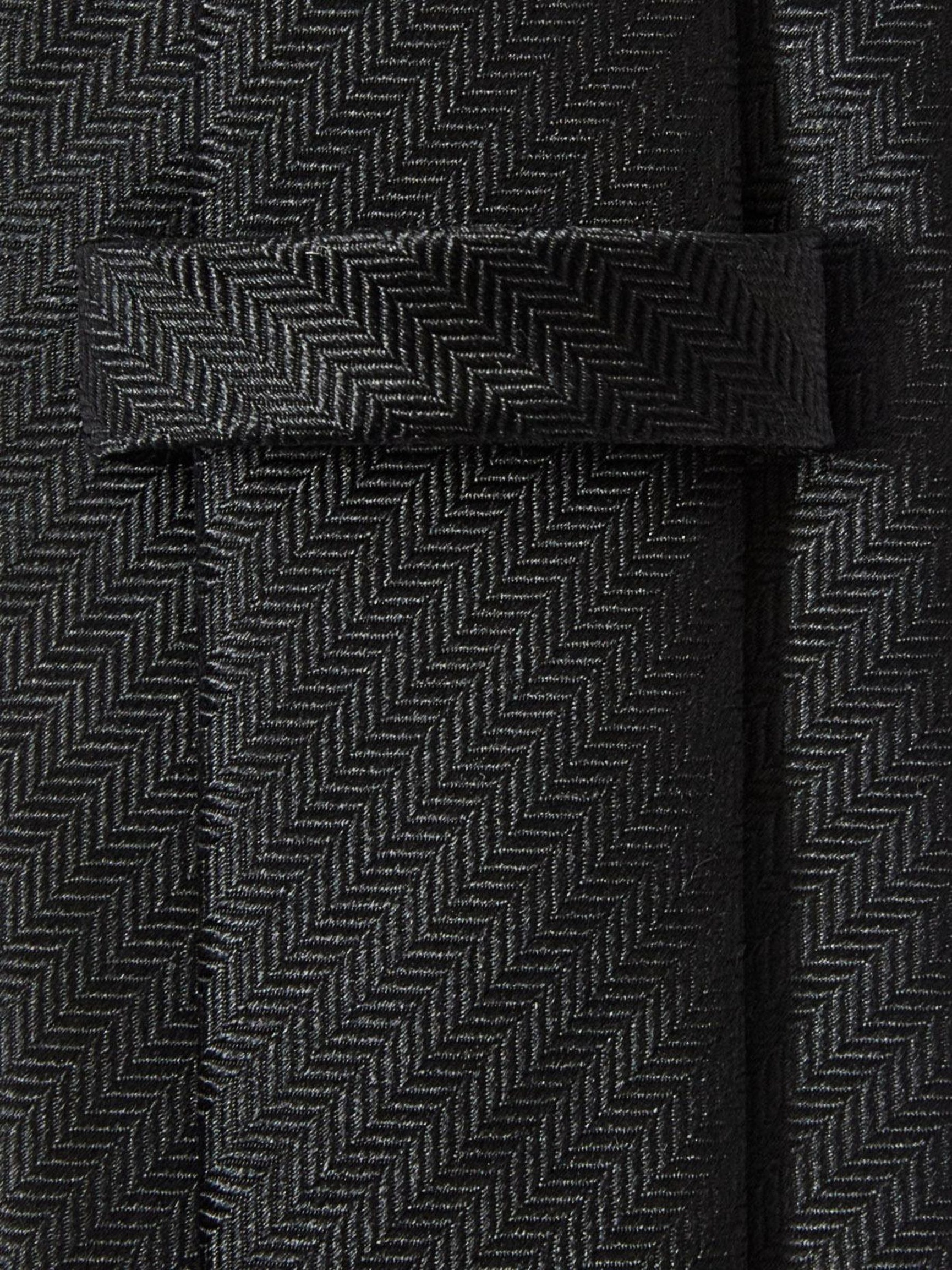 100% ZIJDE STROPDAS, Black, highres