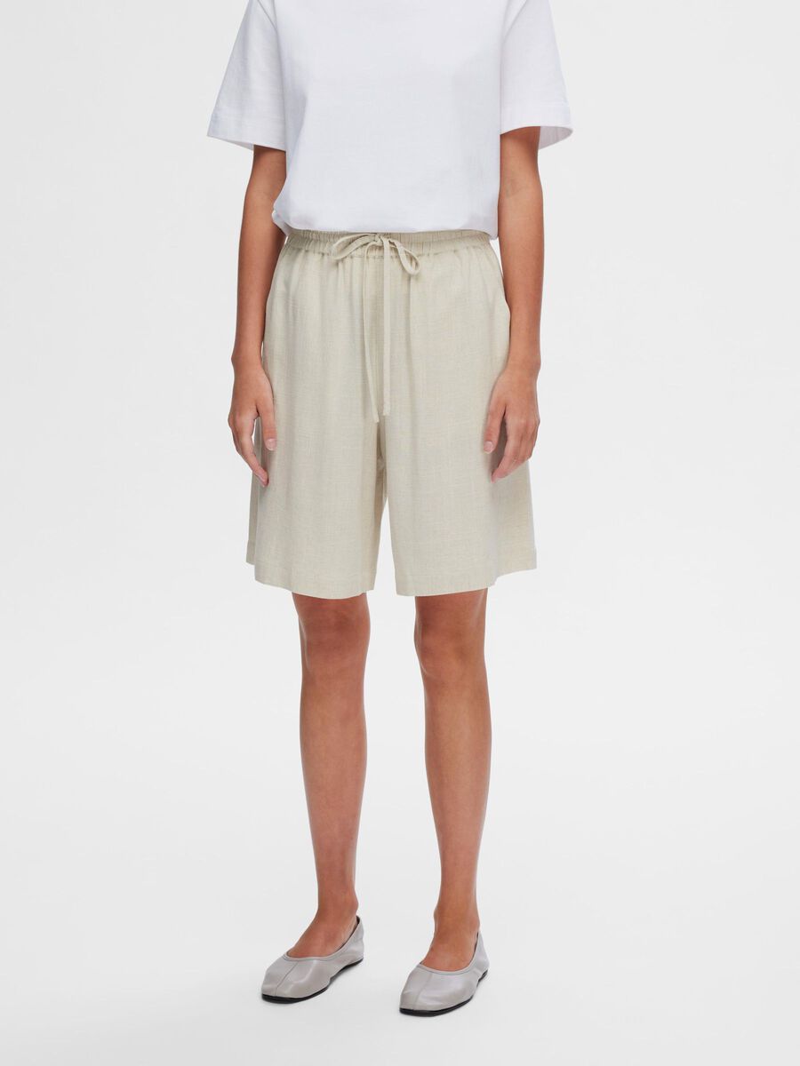 Selected VISKOSEMIX SHORTS, Sandshell, highres - 16093932_Sandshell_003.jpg