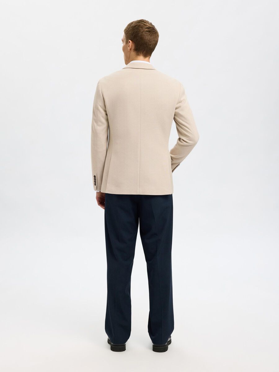 Selected EINREIHIGER SLIM FIT BLAZER, Sand, highres - 16094544_Sand_004.jpg