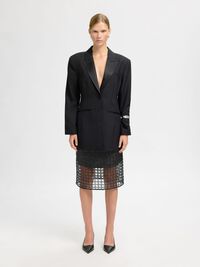 SEQUIN MIDI SKIRT, Black, highres