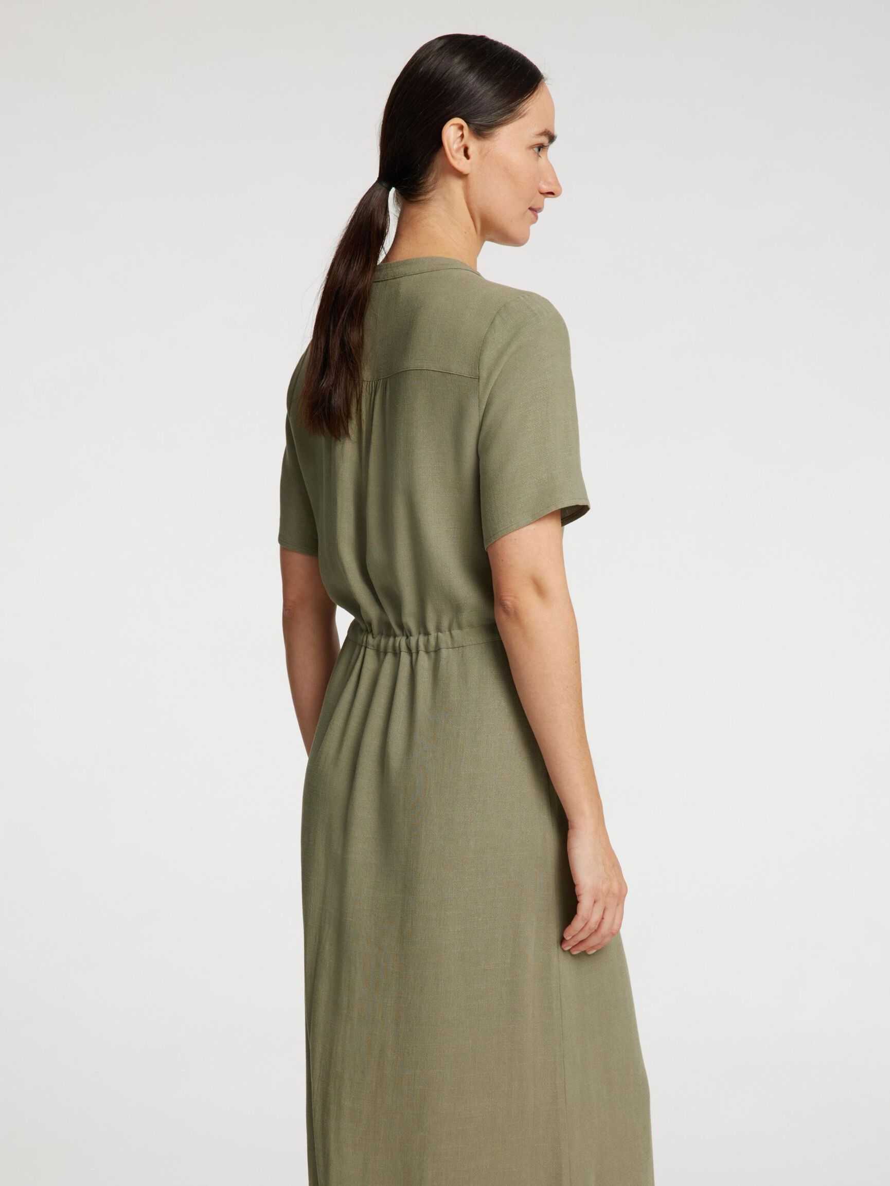 KURZARM BLUSENKLEID, Vetiver, highres