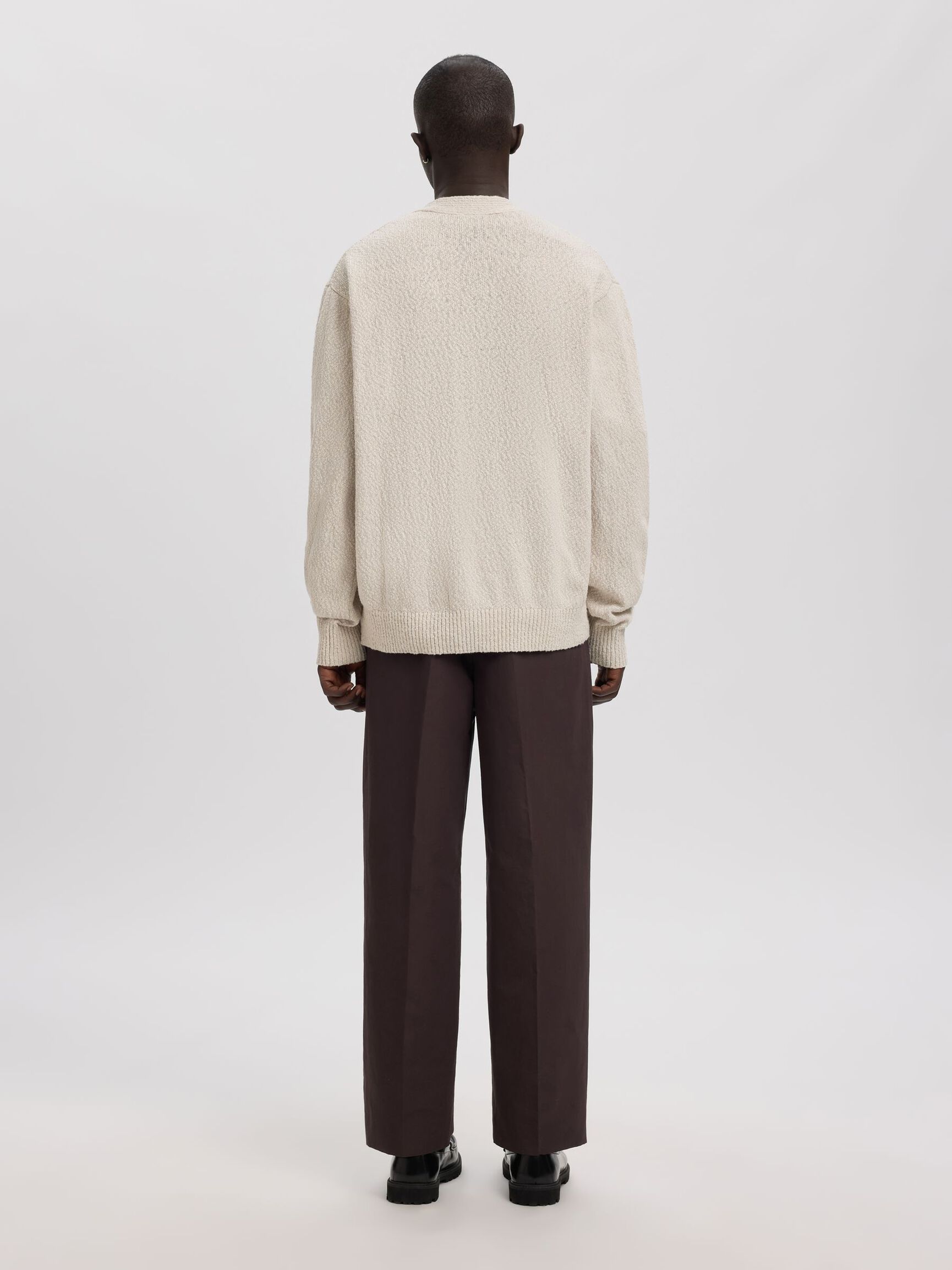 BOUCLÉ KOFTA, Oatmeal, highres