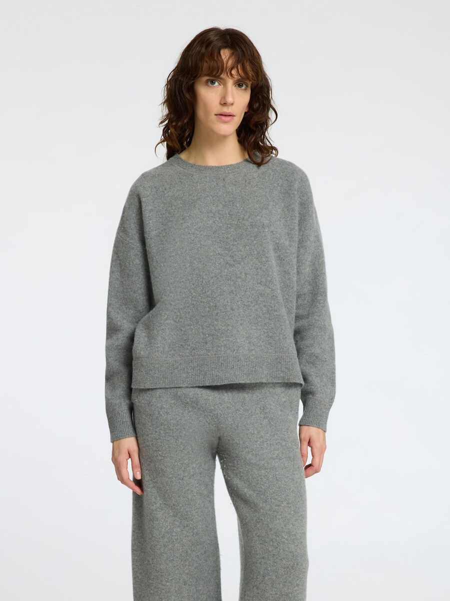 Selected 100% MERINOWOL TRUI, Medium Grey Melange, highres - 16095589_MediumGreyMelange_003.jpg