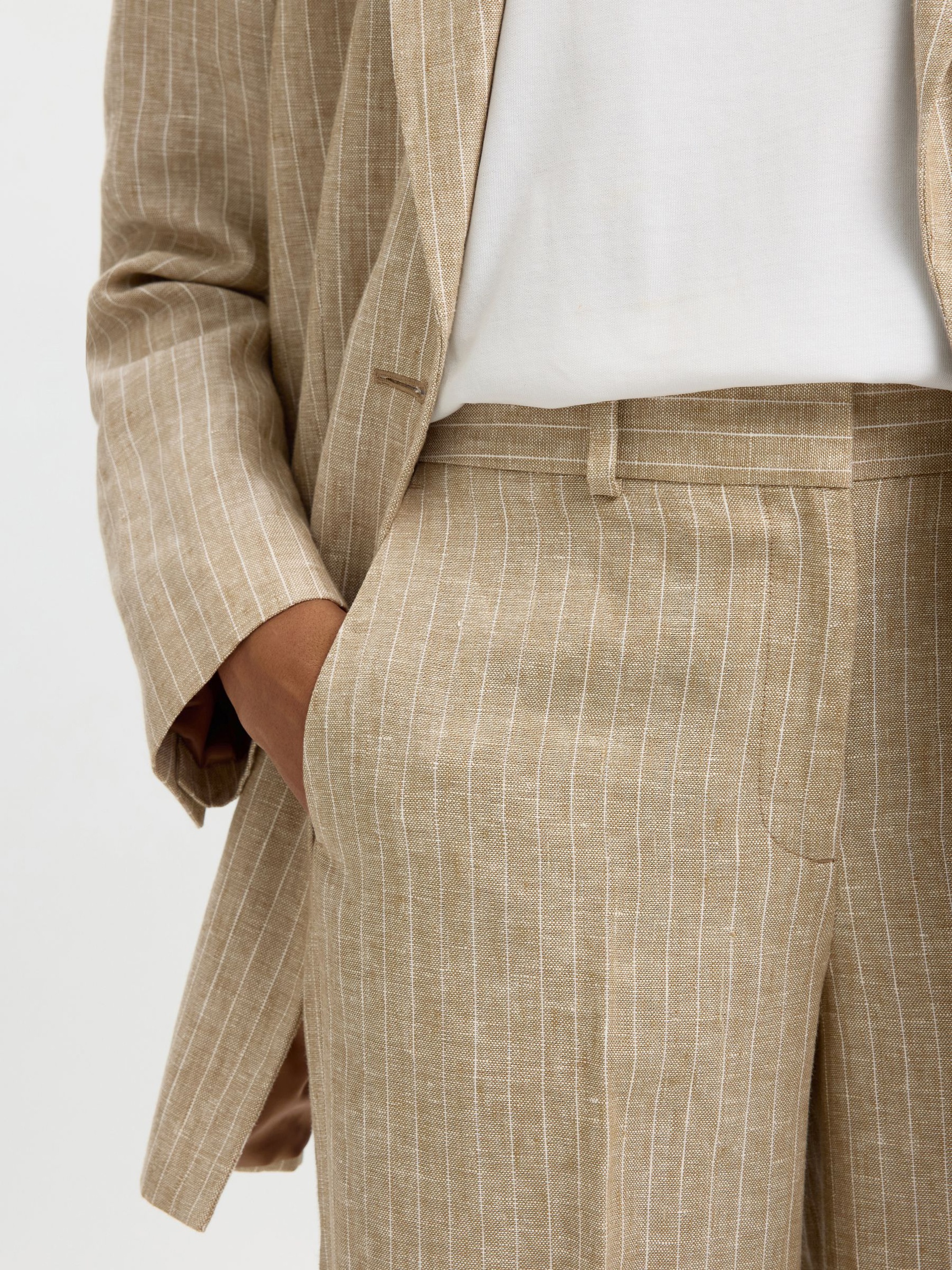 LIN PANTALON À JAMBE AMPLE, Weathered Teak, highres