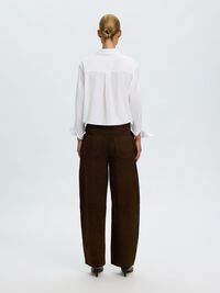 SUEDE BARREL FIT TROUSERS, Delicioso, highres